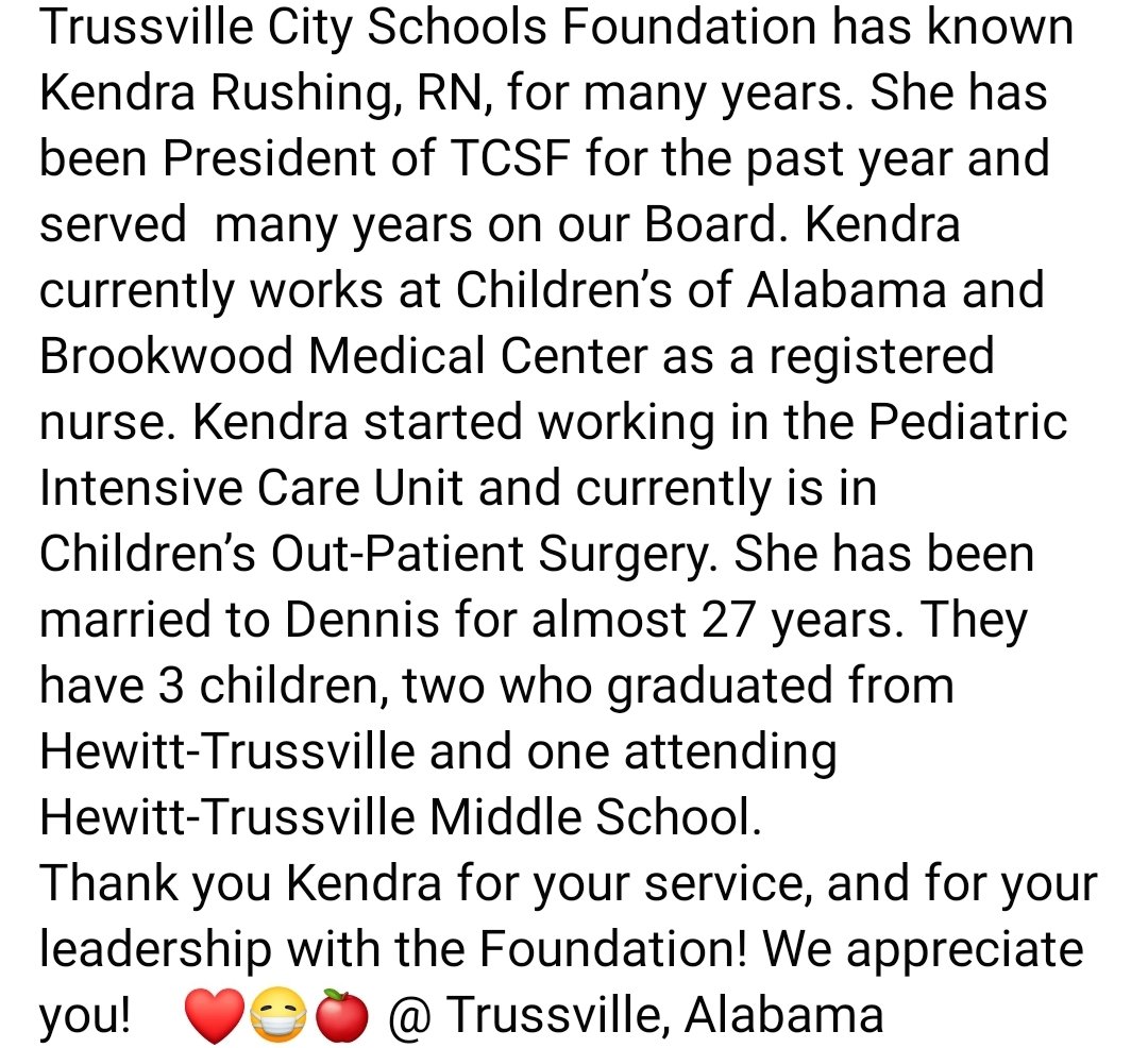 TCSFoundation's tweet photo. Learn more about TCSF's own hero on the frontline of the COVID-19 pandemic.  Thanks @KendraRushing3 https://t.co/YXarKriAkR