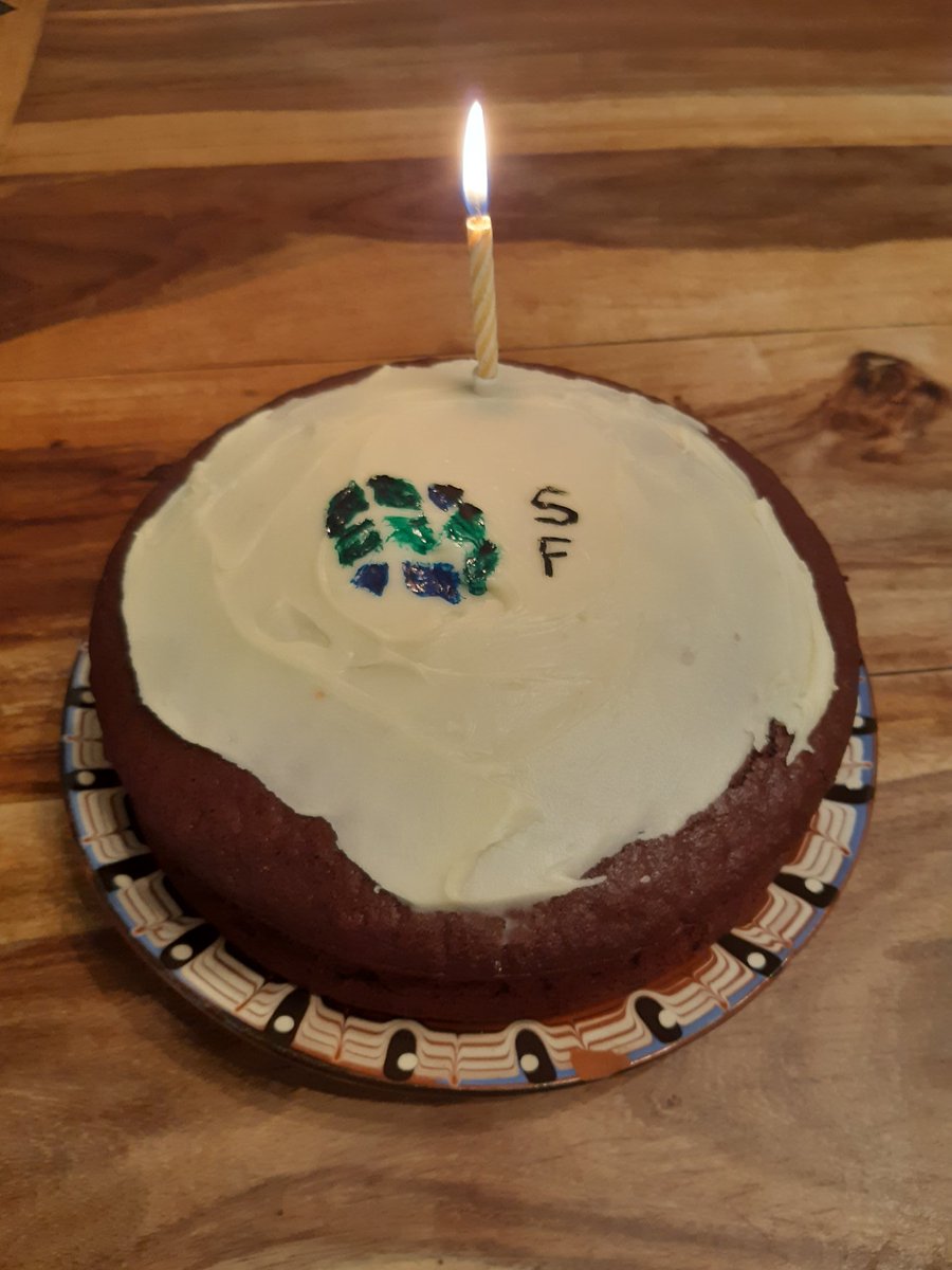 Low-key and socially distanced, but we're still proud to be one year old today at <a href="/scotforestry/">Scottish Forestry</a>! And after my baking efforts, I'm sticking to the day job...