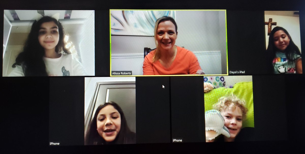 MrsRoberts3GT's tweet photo. Virtual learning in motion.  Our first class Zoom meeting was a success! https://t.co/8075rIkU7e
