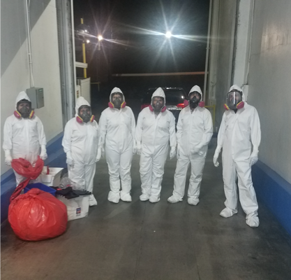 pegasus_clean's tweet photo. PEGASUS TEAM IN ACTION – LEVEL 4 DECONTAMINATION:
 
Our team has successfully provided a Level 4 decontamination for a local facility that makes critical parts for the military. 

#level4decontamination #pegasusteam https://t.co/KLvsWzgm9x