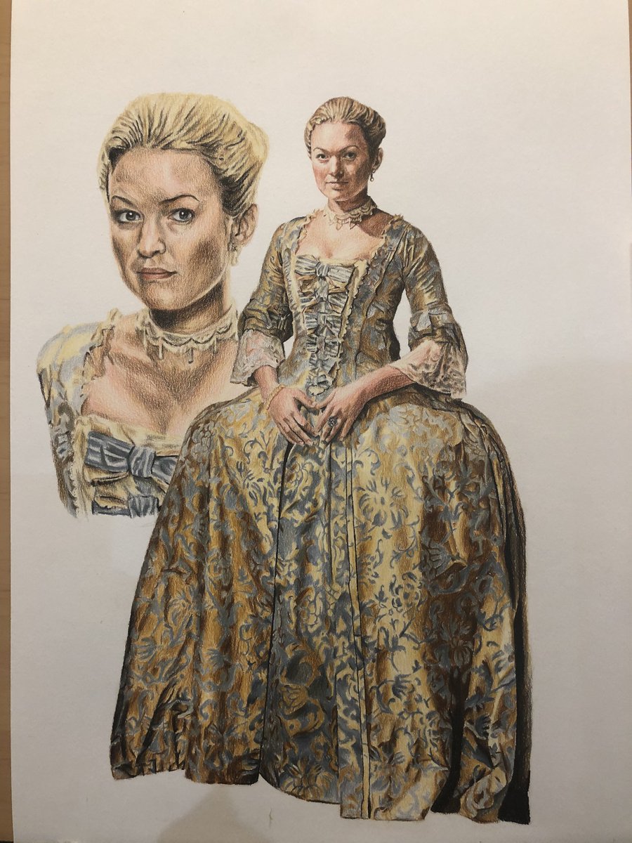 Stage 2 complete, now for stage 3. 

#DoctorWho #art #scifi #scifiart #doctorwhofanart #SophiaMyles #MadameDePompadour