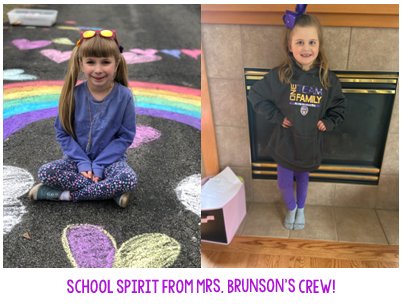 Here's a few school spirit pics! We saw SO much school spirit during the parade yesterday! You are all awesome!!