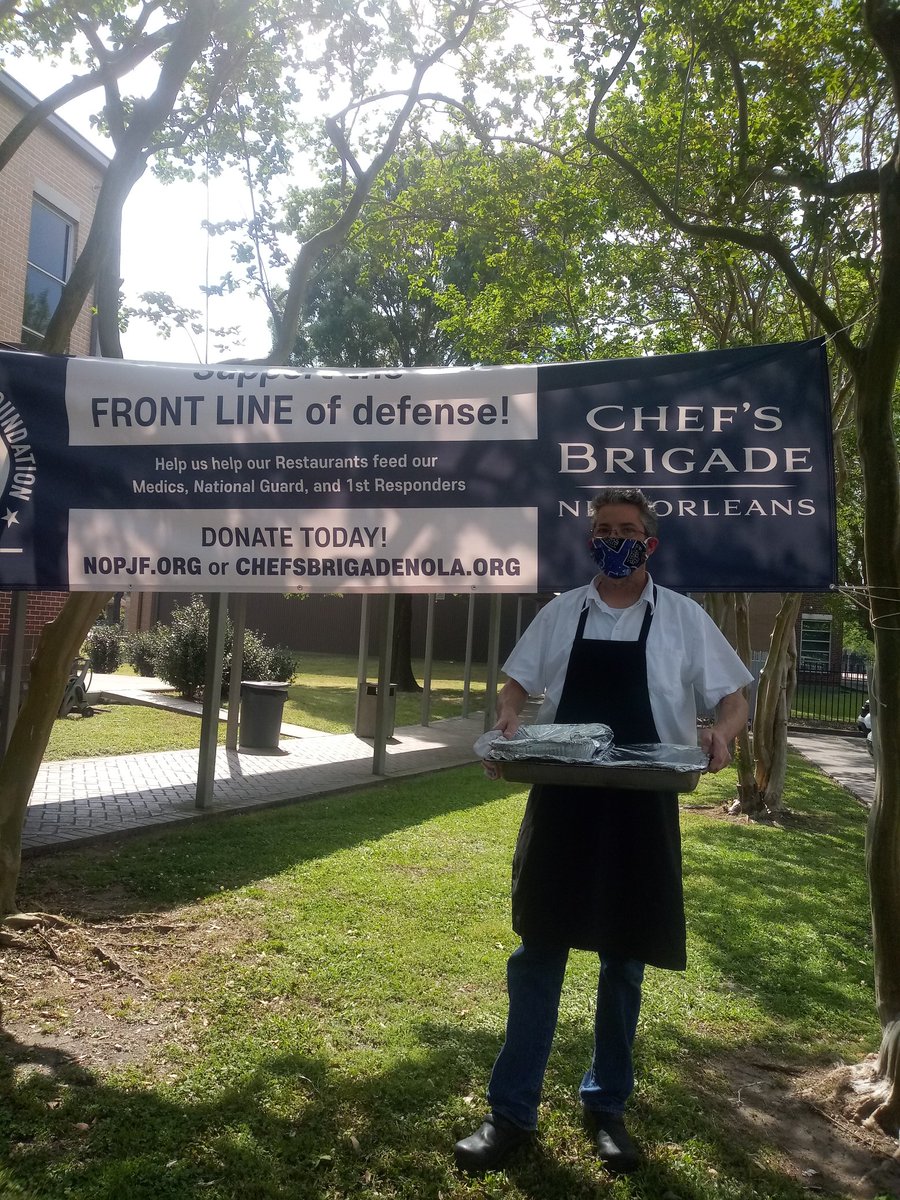 GulfSails's tweet photo. Three Chef's Brigades built out and engaged. We are feeding the NOPD communications center, the New Orleans EMS and the staff &amp; nurses at Lambeth House and we're approaching speeds of launching a brigade every 36 hours.

https://t.co/EoZCviImji https://t.co/YrMxqV28oS
