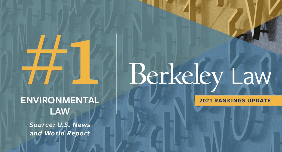 BerkeleyLaw's tweet photo. Interested in #environmental and/or #energy law? Berkeley Law has the top-ranked program thanks to the outstanding faculty & impactful of our centers clinics @BerkeleyLawCLEE | Learn more: https://t.co/iCSOHBuDqs #whyberkeleylaw https://t.co/X8HQiDc98m