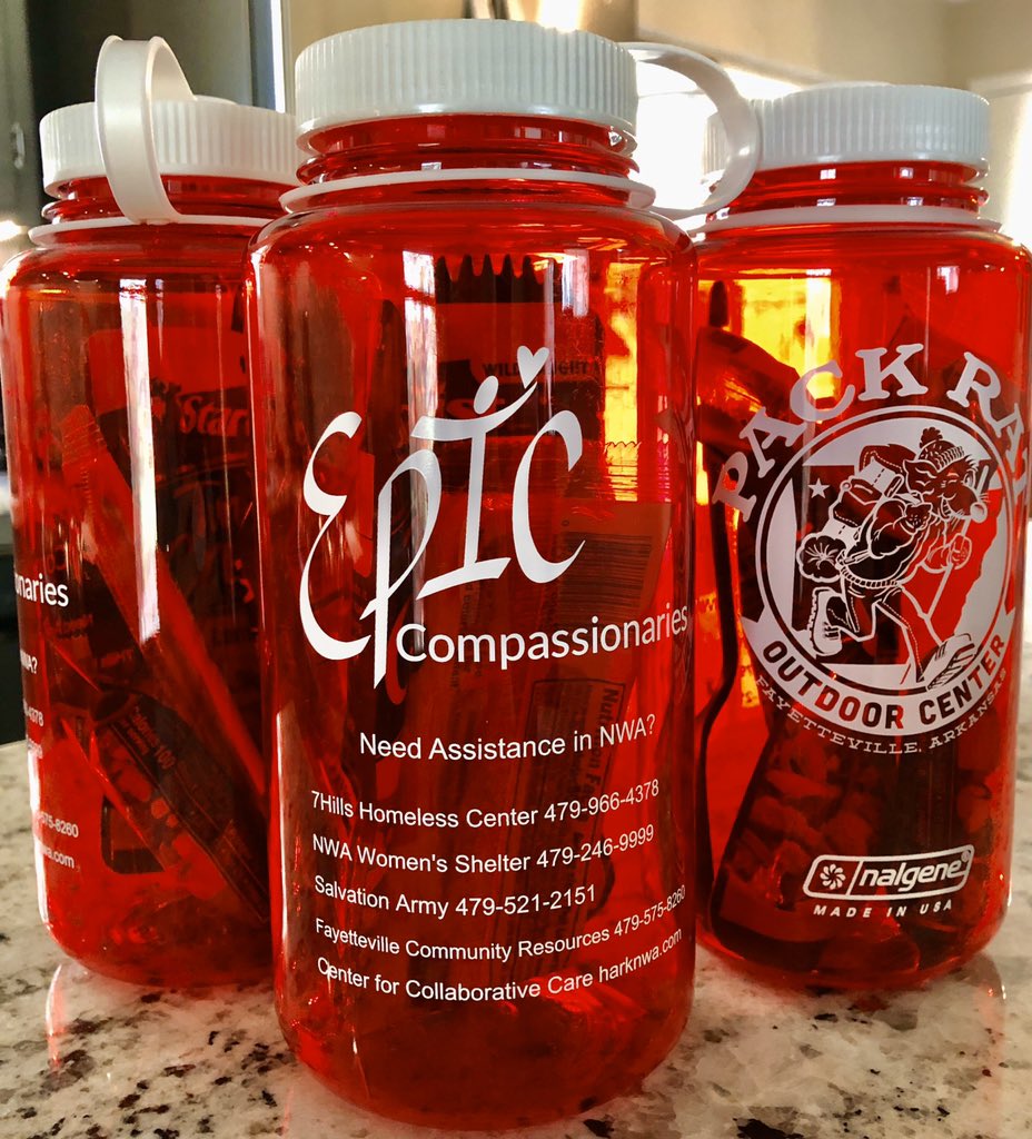 One way to help our homeless brothers and sisters is to stock the Little Free Pantries. I put a Care Capsule, bags, stamped postcards, and pens in three popular pantries. Helpful resources are printed on each bottle and are filled with food. #epiccompassion <a href="/ExpFayetteville/">Fayetteville, AR</a> #nwa