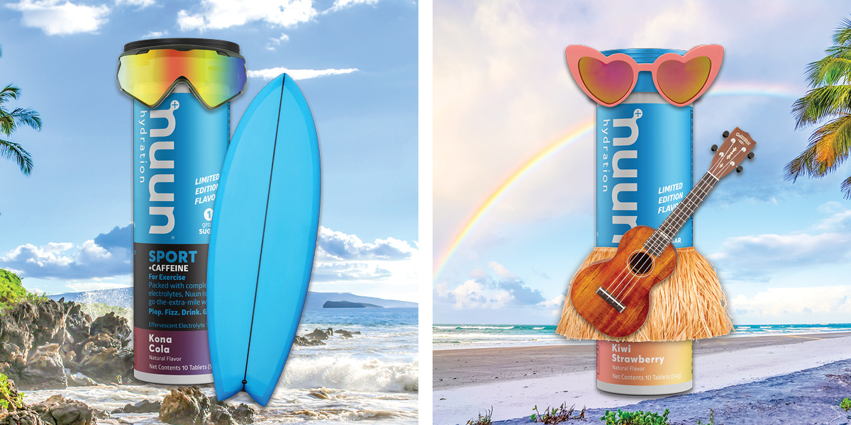 nuunhydration's tweet photo. What limited-edition seasonal flavor are you most excited to try, Kona Cola or Kiwi Strawberry? ☀️🌴Retweet, respond and follow for your chance to win a tube of each! #afterNUUNdelight https://t.co/tYNkfMxQIT