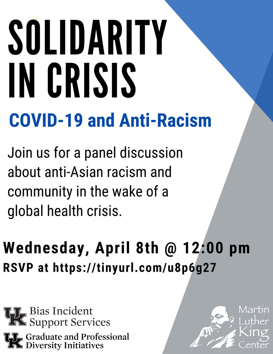 Join us next Wednesday for a discussion on anti-Asian racism and community in the wake of a global crisis! 12 pm (EST)!