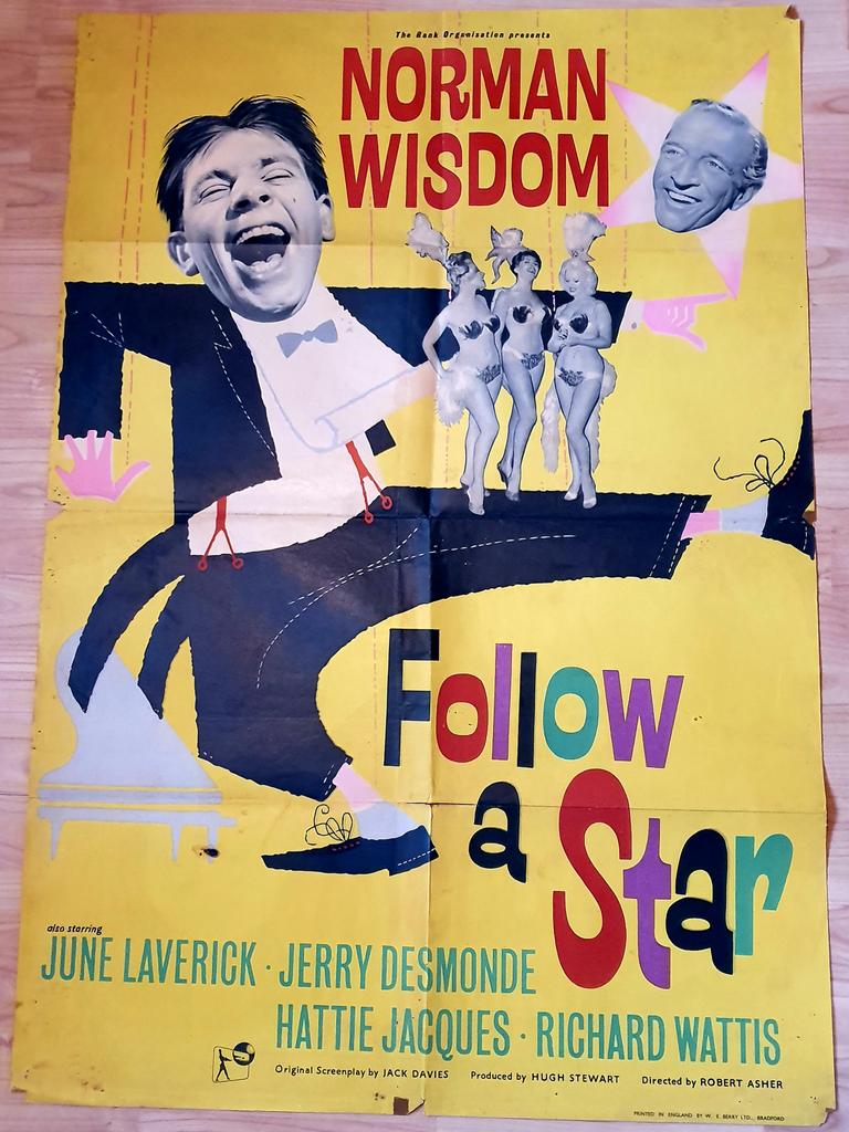 JohnAPHewer's tweet photo. One of Wisdom's finest! #FollowAStar (1959) #JohnComedyPosters #NormanWisdom #JerryDesmonde #HattieJacques https://t.co/vW3l8Gw0lE