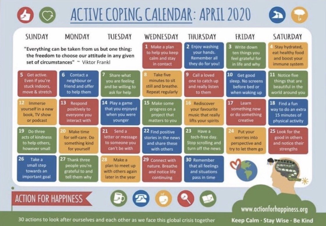 SMS__Counselors's tweet photo. Looking for ways to stay mentally active and healthy? Check out this daily challenge calendar for April! #schoolcounselorsconnect https://t.co/O26MyASPgX