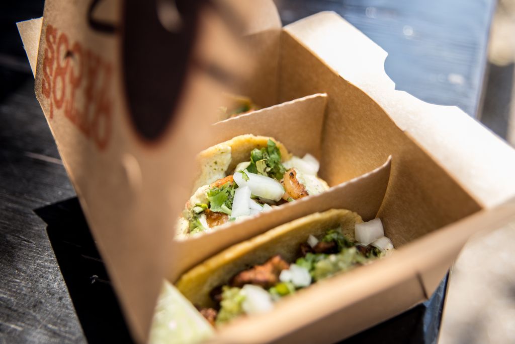 Full menu and bulk meals are available for contactless delivery and take out.  Order on ottostacos.com