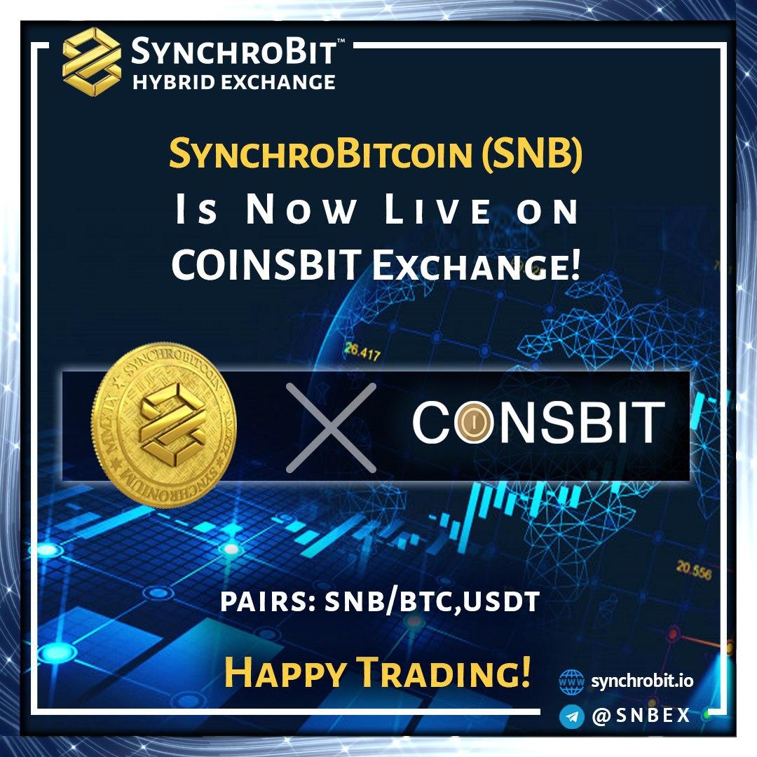 🎉 SynchroBitcoin (SNB), CoinsBit Borsasında Listelendi!

İşlem Çiftleri

SNB/BTC - coinsbit.io/trade/SNB_BTC
SNB/USDT - coinsbit.io/trade/SNB_USDT

#synchrobit #snbtoken #coinsbit <a href="/c0insbit/">Coinsbit</a>
