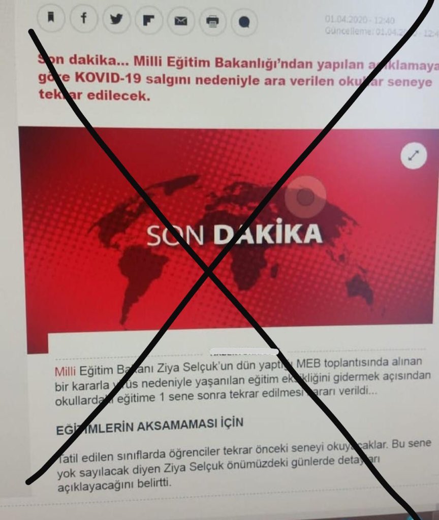 tcmeb's tweet photo. Söz konusu ekran görseli ulusal bir medya kuruluşuna ait haber içeriği olmayıp, ilgili medya kuruluşunun ismi kullanılarak üretilmiş “sahte” bir içeriktir.

Hazırlayan ve dolaşıma sokanlar hakkında hukuki süreç başlatılmıştır. https://t.co/74Dl9lHYg1