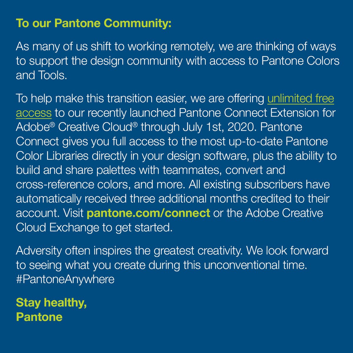 Link to install:
Pantone.com/connect