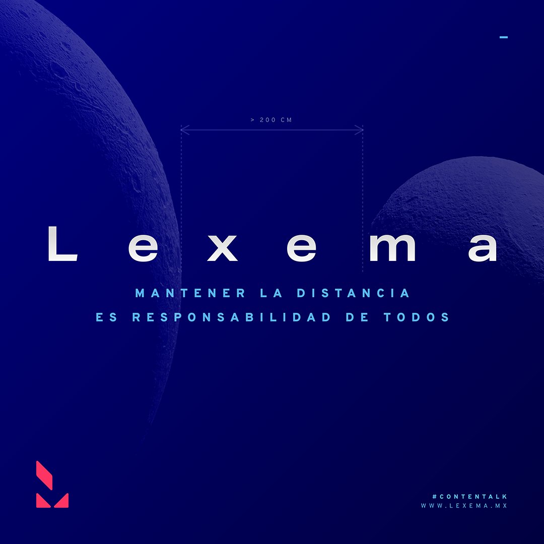 lexemamedia's tweet photo. Lexema se une a la campaña de distanciamiento social. #QuédateEnCasa y mantén al menos dos metros de distancia. 🏡

Si te cuidas tú, nos cuidamos todos. 

#Coronavirus #DistanciamientoSocial #MejorEnCasa #HomeOffice #MarketingDigital #YoMeQuedoEnCasa #Mexico #CDMX https://t.co/GuzEg3XBfp