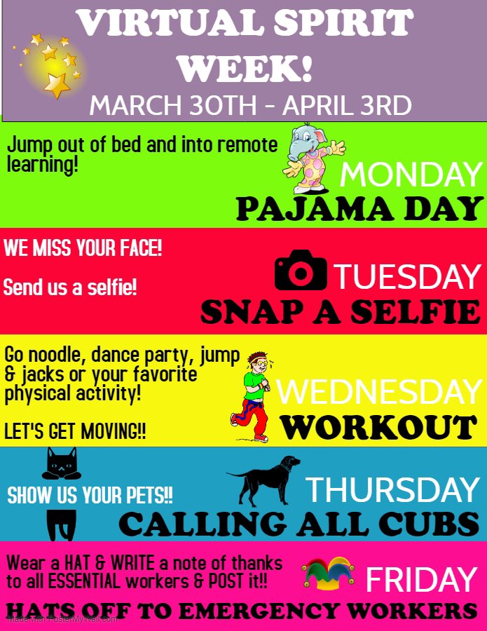_Robledo_E's tweet photo. #CandorCub Virtual Spirit Week! https://t.co/Mp7EgCwErU