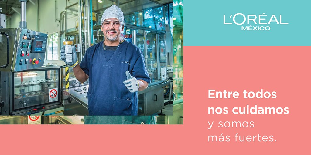 lorealmexico's tweet photo. Las 2 plantas de @LOreal en México 🇲🇽 iniciaron la fabricación de gel anti bacterial. Esta producción es 100% para donación. Comenzamos con hospitales y transporte público.
También entregaremos este producto a colaboradores, proveedores, clientes y ONGs.
#Quédateencasa #Cuídate https://t.co/m4GbhBz2qh