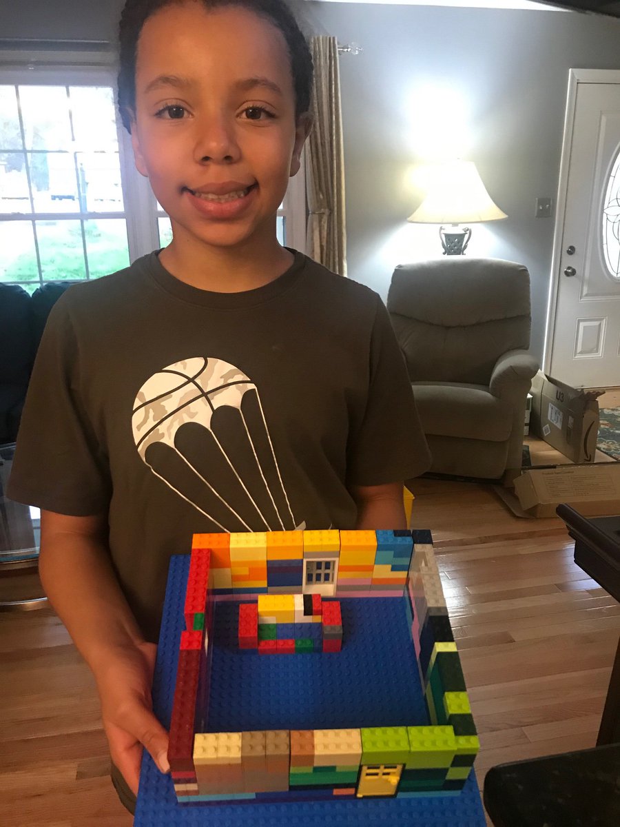 girvansclass's tweet photo. Day 3 of the Lego Challenge... build a new house #tmeseagles #waytogo https://t.co/ULwCU9xZQ1