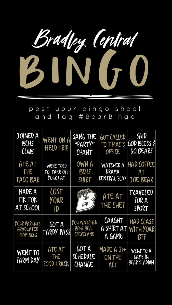 Let’s play BINGO! Mark the ones that apply to you then tag #BearBingo. <a href="/THEREALBCNATION/">#BCNATION</a>