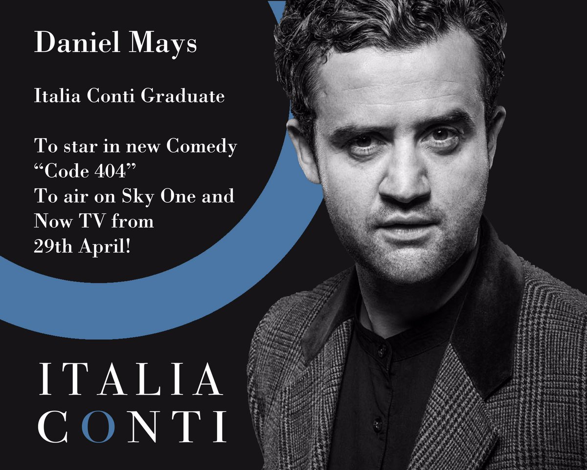 Conti Graduate Daniel Mays is to star in a new comedy - Code 404.  The whole series will be available to stream on 29th April! #italiaconti #conti #graduate #alumni #jointhealumni #contikid