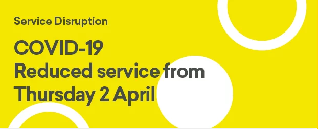 Covid-19 update:

From Thursday 2nd April, there will be further changes to our timetable across all lines.

We are now able to provide an additional limited service on some lines between 1900 and 2200 Mon - Sat to help those travelling to or from work.

bit.ly/2R0FSiw