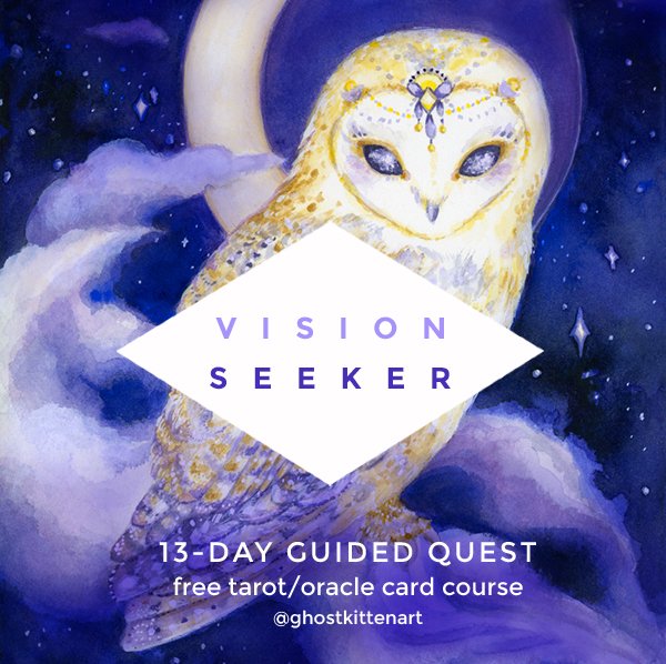 Join me for this 13-day Guided Quest into our inner realm using tarot/oracle cards, meditation, journaling, and creative experiements. It's free too! 💜 Sign up: nicolepiar.com/visionseeker