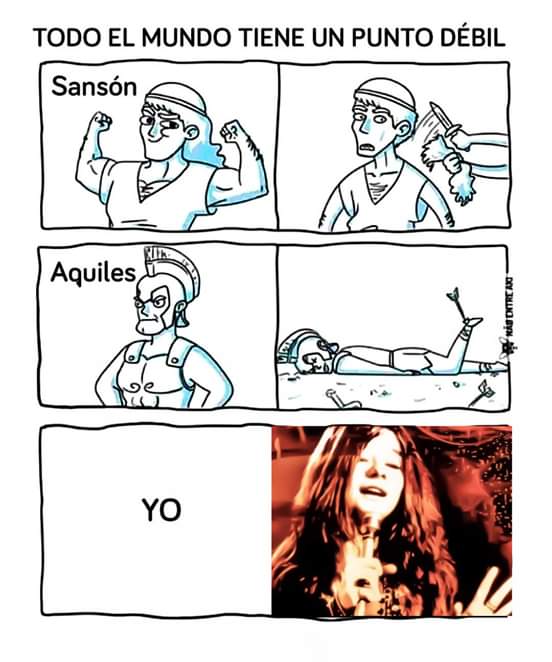 Janis_Chile's tweet image. todos tenemos un punto debil
@JanisJoplin  #Memes #Janis #Pearl #Brujakosmica #Twitter