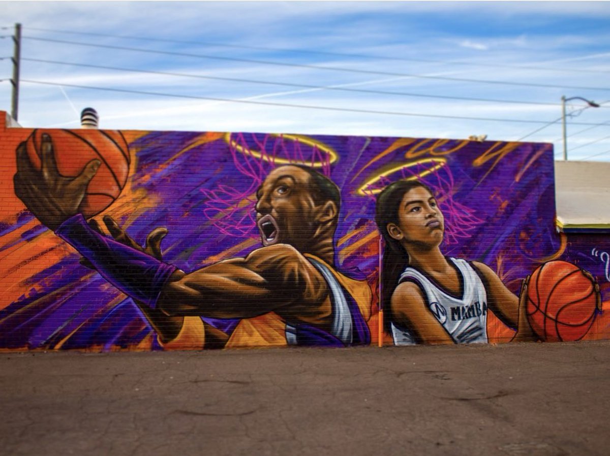 Kobe Bryant Lakers Murals New Kobe And Gigi Mural In Arizona Isaac Caruso Ig 2330 N 7th St Phoenix Bikini Beans