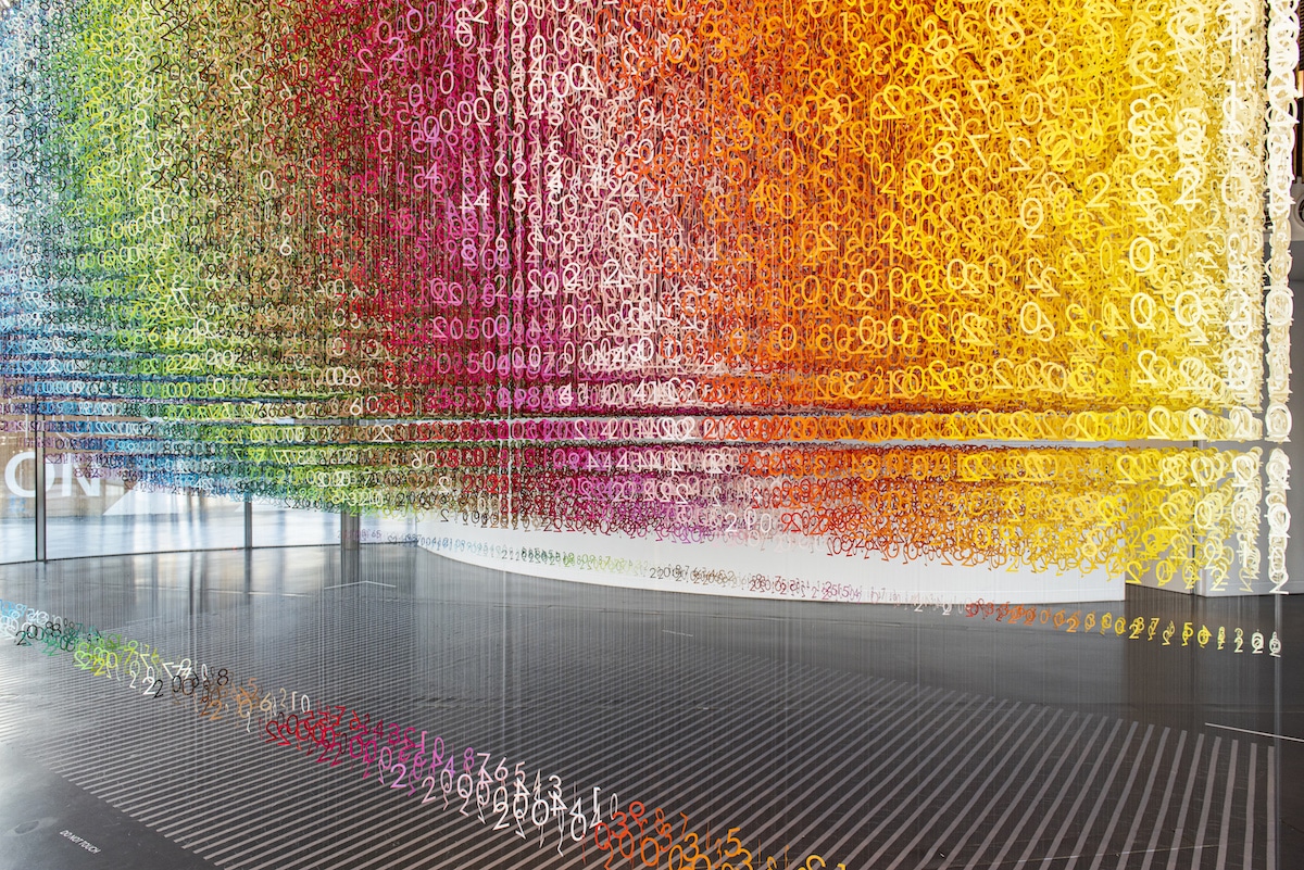 Emmanuelle Moureaux’s installation 'Slices of Time' features a seemingly endless array of forms, comprising 168,000 separate pieces in total. trib.al/FRGw8iG