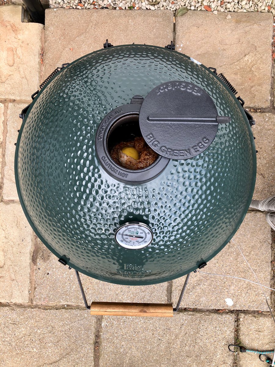 tbutler1008's tweet photo. Been playing with my new toy. Going to bring some new bit to the table with my business @pigonastick2012 thank you @BigGreenEgg #biggreenegg #smoker #bbq #meat #smoke #beercanchicken #porkribs #fingerlickinchicken #gammon https://t.co/jj9PCTWFqu