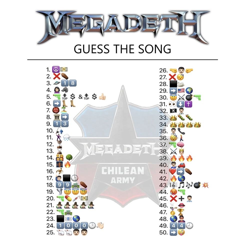 Megadeth's tweet photo. See how many you can get! 
Stay home, stay safe, wash your hands. https://t.co/KxpRAbGeJL