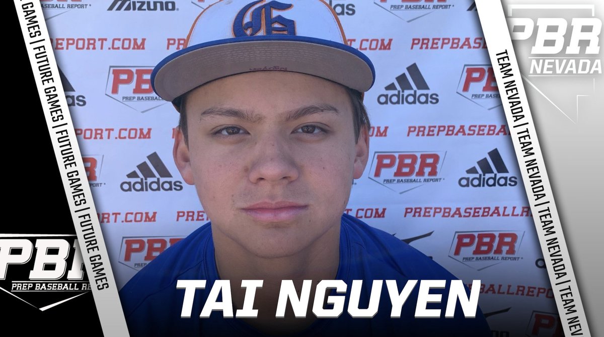 PrepBaseballNV's tweet photo. ⚾ Invitation Accepted⚾ 

#6 Ranked '22, Tai Nguyen, @Tai_Nguyen14, has accepted his invitation to represent Team Nevada at the Future Games this summer! The Future Games alum has the ability to hit for average with power after posting his 102 mph Exit Velocity #BeSeen https://t.co/Pw1CpoqyQB