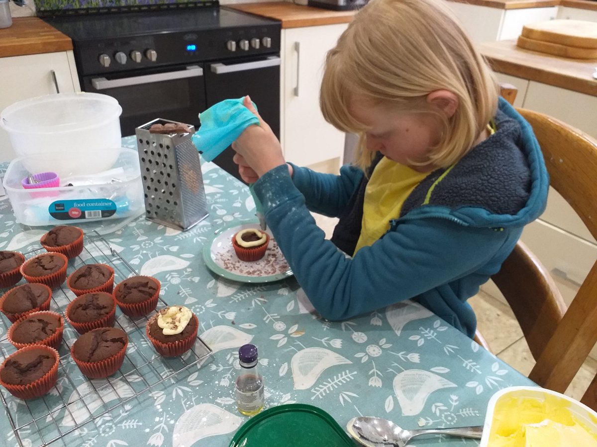 clairelawrie80's tweet photo. Baking and decorating choccie orange cakes #StCathsathome https://t.co/GRUKcC2feN