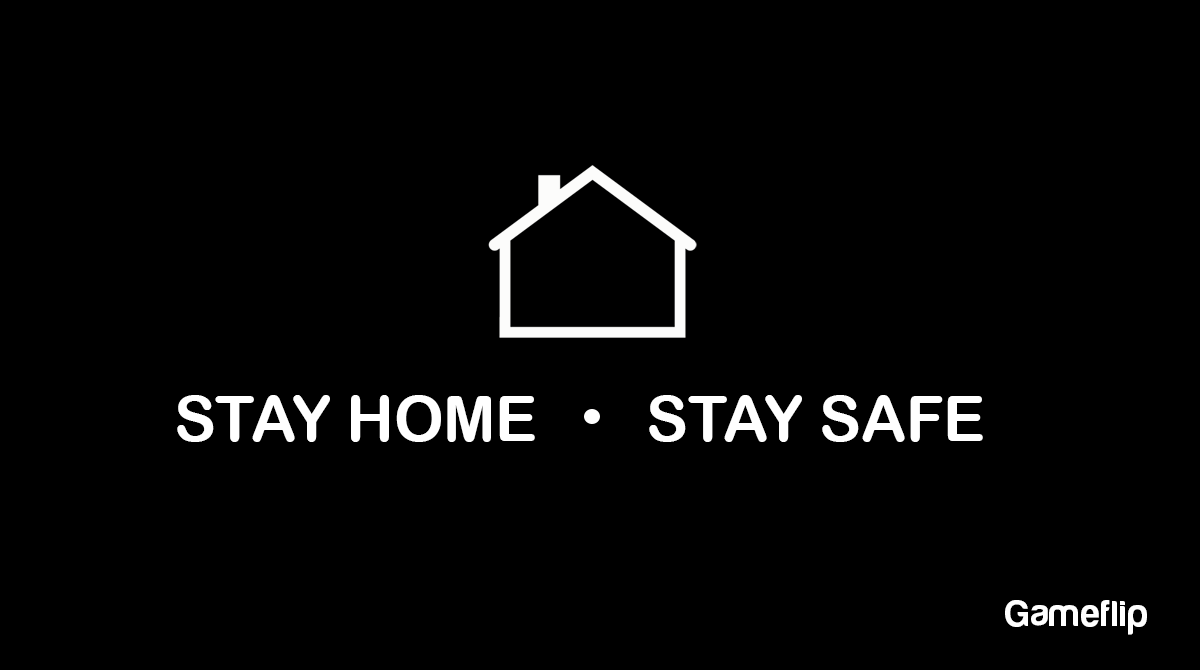 Gameflip's tweet photo. STAY HOME 🏠 STAY SAFE. 

More discount codes, you say?

Share, what are you doing to keep a good attitude while staying home?

Will reach out to randomly selected people tomorrow and send them a 20% OFF code. Max $5. 

#StayHome  #StaySafe #SocialDistancing https://t.co/XbKg8ZNwXN