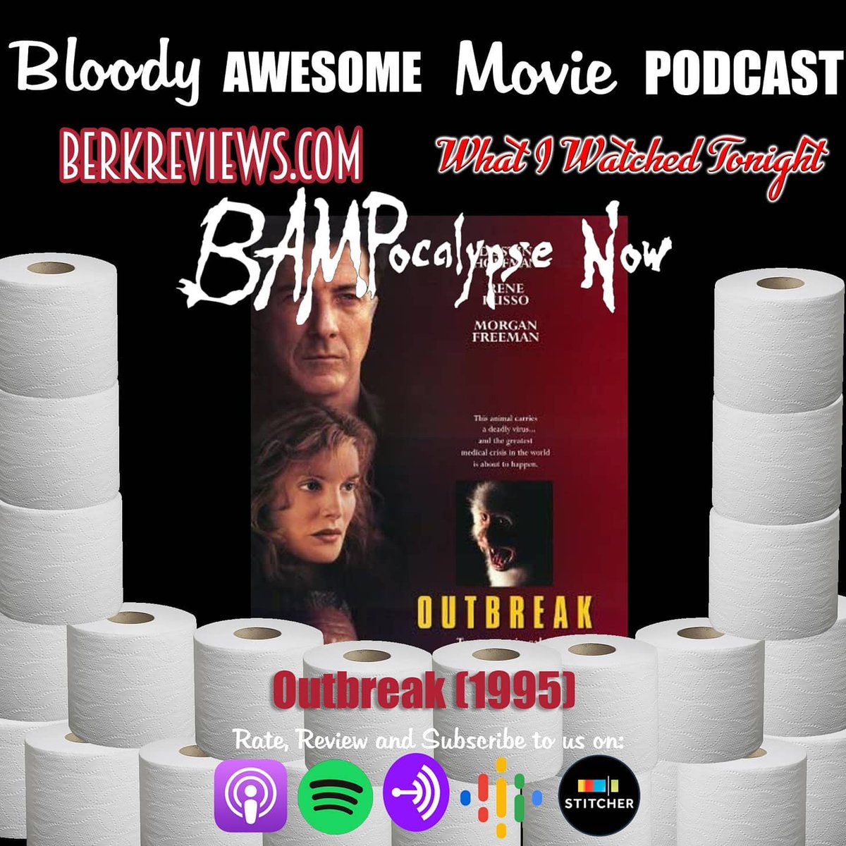 bamp_podcast's tweet photo. From our quarantine zones, for episode 4 of BAMPOCALYPSE NOW, we're talking 1995's #Outbreak
โถ๏ธ@Spotify: https://t.co/Rc2xPoSTFh
โถ๏ธ@ApplePodcasts: https://t.co/wyarywjlEV
โถ๏ธ@anchor: https://t.co/L9RJo07pzc
#podcasthq #shpoll20 #movies #podcast #outbreakmovie https://t.co/U8z43UC5k5