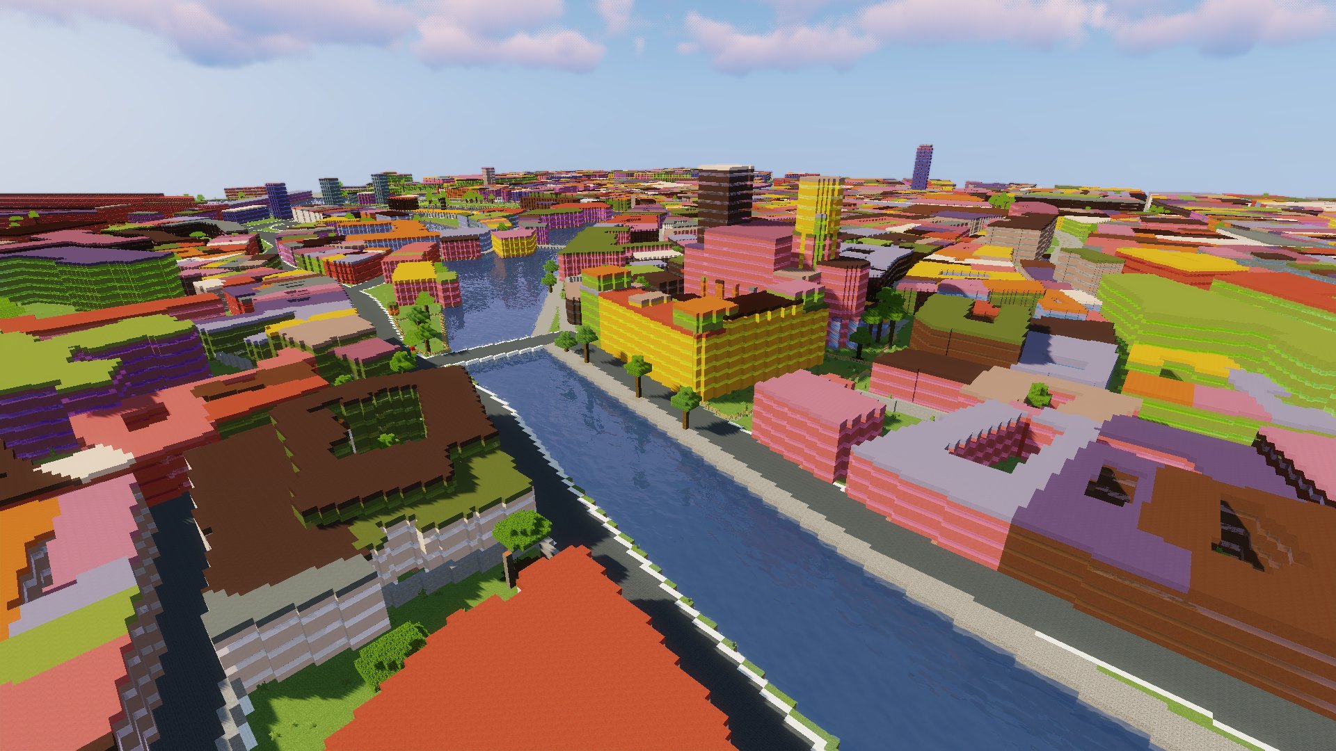 Minecraft maps of the real world from data - by GeoBoxers