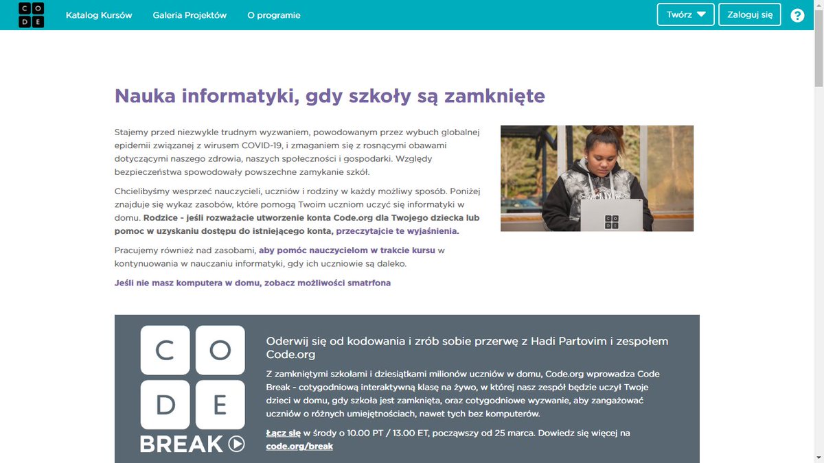 syslomaciej's tweet photo. Gorąco zachęcam Państwa do skorzystania z możliwości, jakie specjalnie na te trudne czasy szybko przygotowała inicjatywa https://t.co/Srj1ybRYx5, znana u nas, jako Godzina Kodowania.

https://t.co/PV6RrKI6Hm https://t.co/poqPxmSYDo