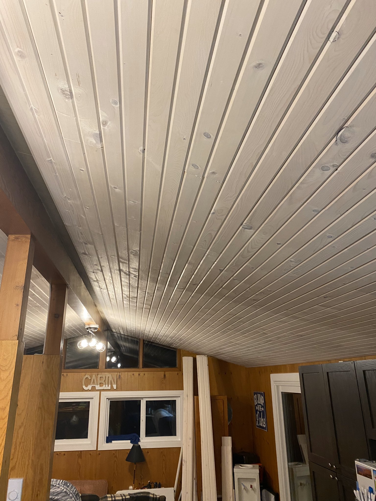 Picture of Tung And Groove Whitewash Wood Ceilings