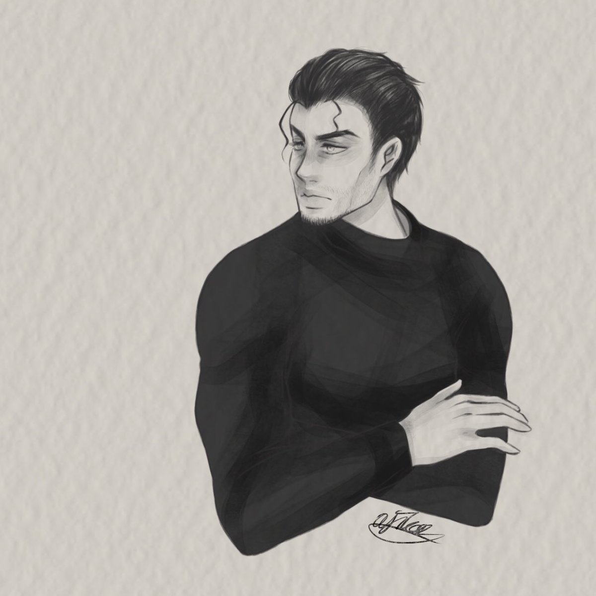 ellis__leon's tweet photo. Jotaro but he’s a daddy #jjba #jojo #jjbafanart #KujoJotaro https://t.co/Du0stowQ6e