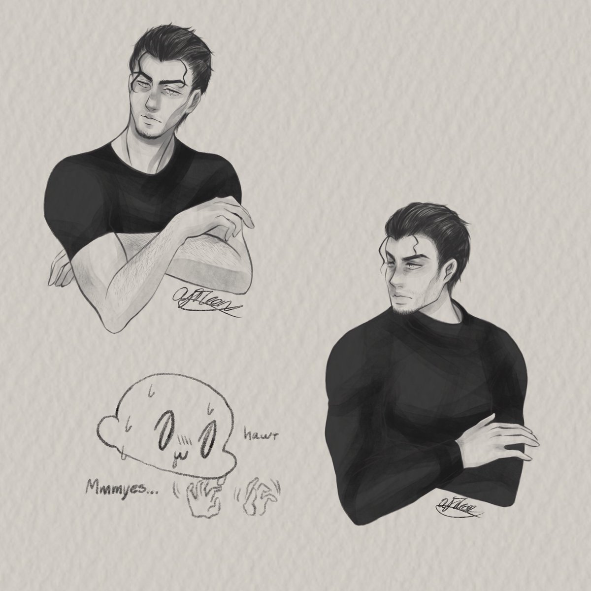 ellis__leon's tweet photo. Jotaro but he’s a daddy #jjba #jojo #jjbafanart #KujoJotaro https://t.co/Du0stowQ6e