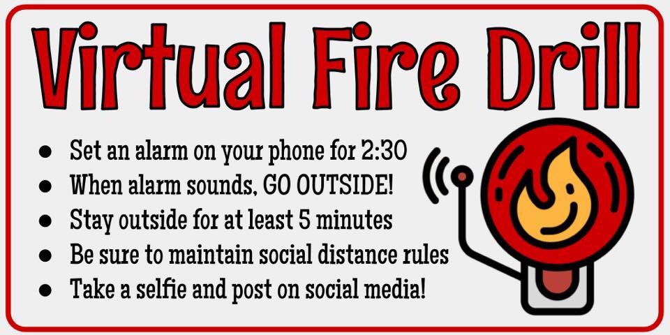 MrsBellomy's tweet photo. It’s a beautiful day for a Virtual Fire Drill!! @rennellredhawks #WeAreRennell https://t.co/eMnIpNODBH