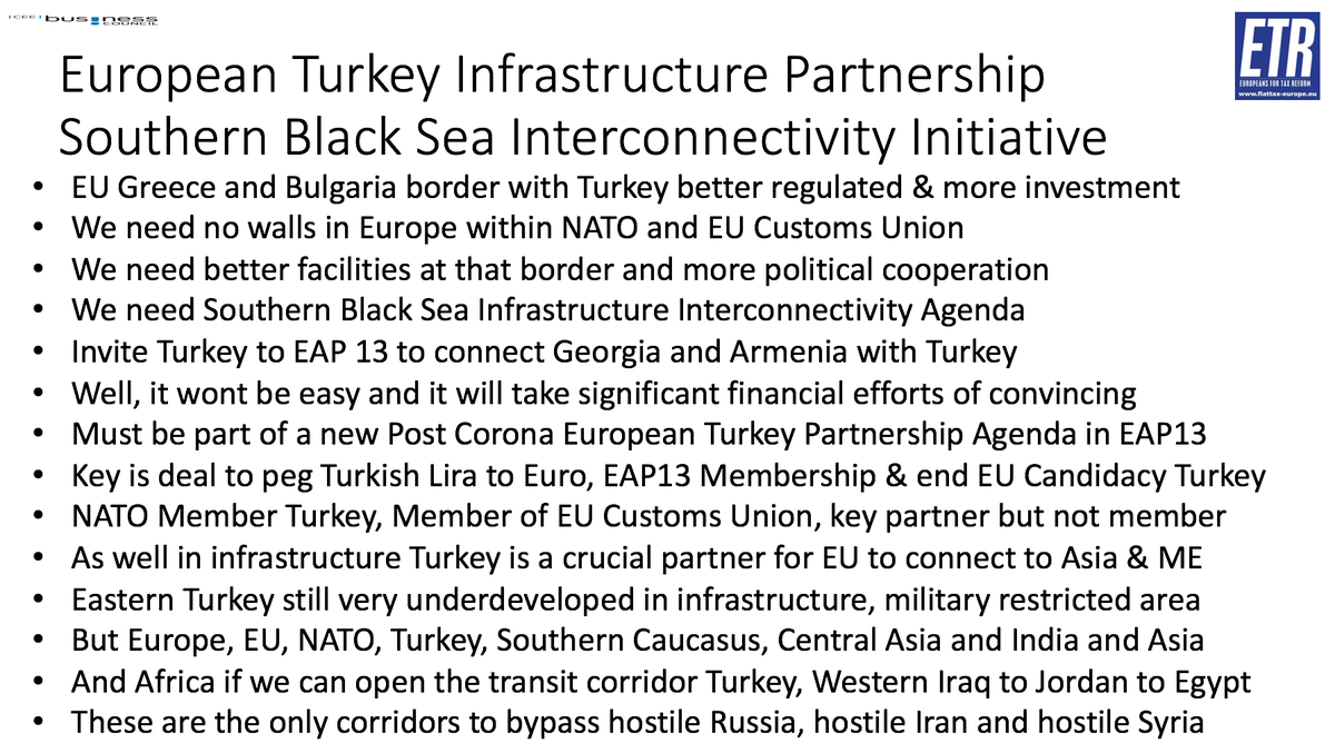GunterFehlinger's tweet photo. @cepa @hansdamen @TaniaLatici @FrencLindley @general_ben @AmbSzemerkenyi @wojcikrp @donaldnjensen @OSyczewski @MildaMBoyce @MontenegroNATO @RKS_Republic @NATO_KFOR @NATO @BerlinProcess @EUWB6_TCT @Transport_EU ETR calls for a new #SouthernBlackSeaInfrastructreInterconnectivityAgenda
and a new #EUTurishpartnership in #EAP13 @AdinaValean https://t.co/Di5eiADn9I