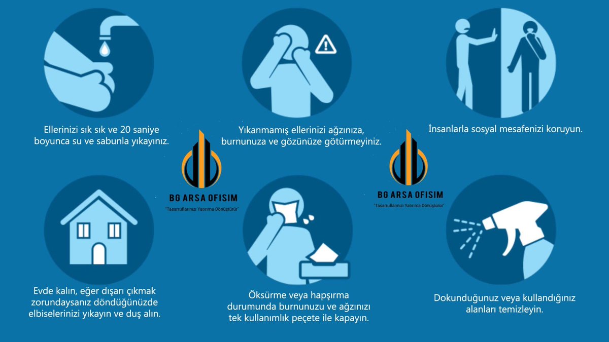 Covid-19 TEDBİRLERİ #COVID19 #COVID19tr #sakınüzülmefahrettinhocam #şakasıyok #covid_19GR #banayaklaşma #emlak #yatirim #investment #RealEstate #realestateinvesting #İstanbul #beylikduzu #bahcelievler #basaksehir #esenyurt #buyukcekmece #EvdeKalSağlıklıKal #EvdeKal #EvdeHayatVar