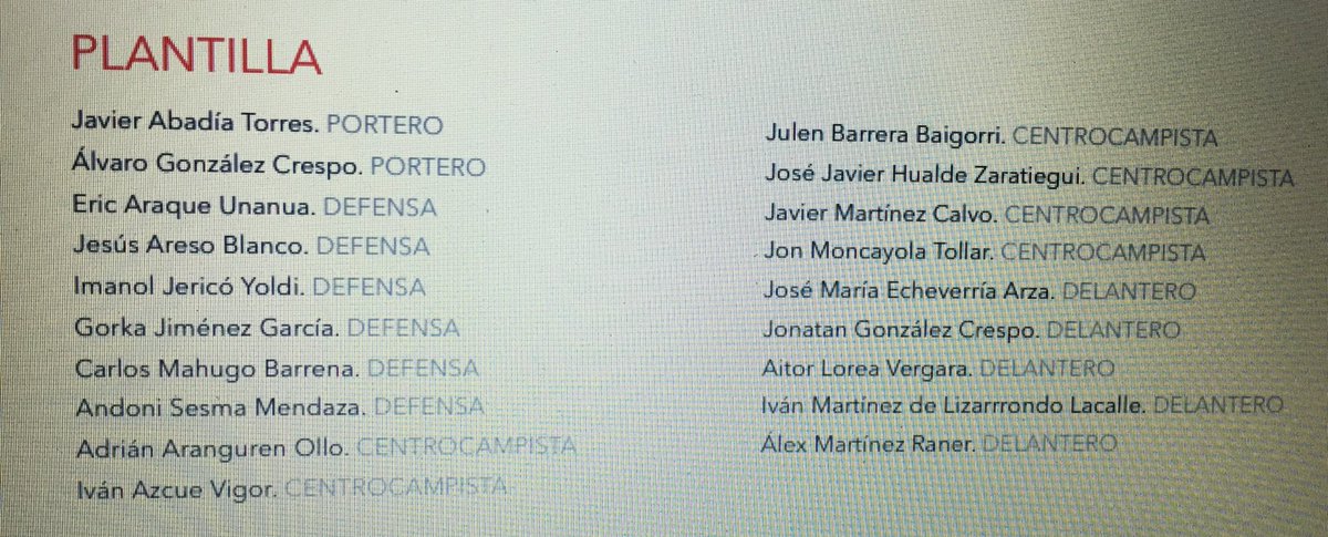 Momentos para el recuerdo <a href="/CAOsasuna/">CAOsasuna</a>. 1-04-17
Campeones Liga DH Temp 16-17.
Lo mejor del ⚽️ compartir buenos momentos.  CUERPO TECNICO:
<a href="/dgarcialabayen/">David Garcia</a> <a href="/denis_oses/">Denis Osés</a> <a href="/kameruntudela/">jose manuel</a> victor irurita  Delegado:PIBE
Fisio: FERNANDO
En la plantilla añadimos a Alvaro Muro.