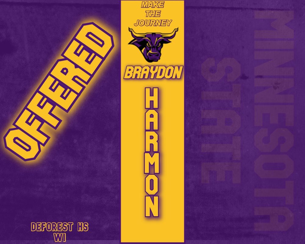 Braydon Harmon (@braydonharmon) on Twitter photo So excited and honored to have received an offer from <a href="/Coach_Dickinson/">Austin Dickinson</a> and <a href="/MinnStFootball/">Minnesota State Football</a> to play at Minnesota State University - Mankato! #RollHerd So excited and honored to have received an offer from <a href="/Coach_Dickinson/">Austin Dickinson</a> and <a href="/MinnStFootball/">Minnesota State Football</a> to play at Minnesota State University - Mankato! #RollHerd