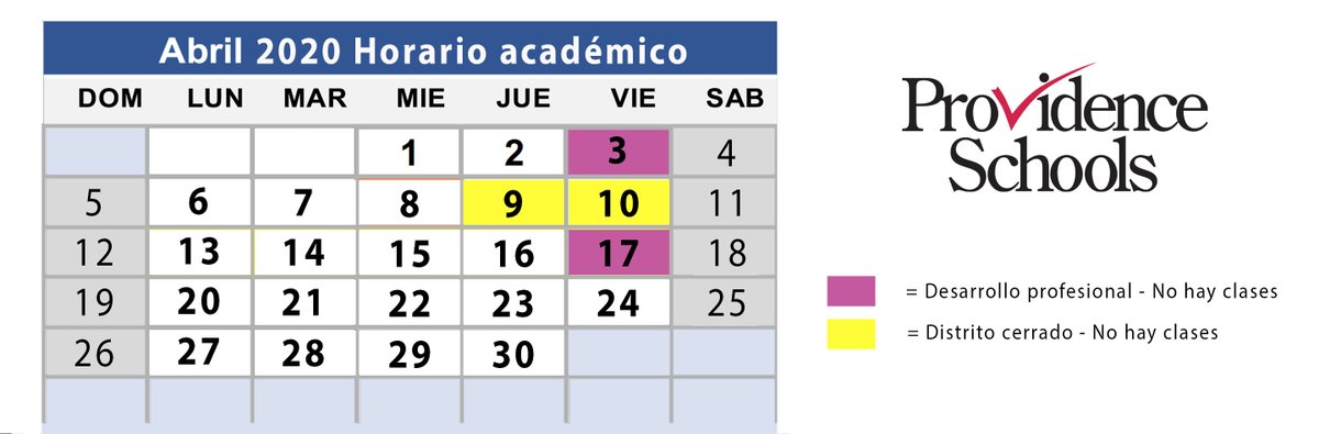 La educación a distancia continúa hasta abril. No hay clases el 3, 9, 10 y 17 de abril.