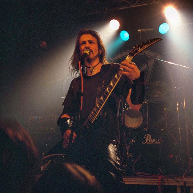 Vorph of Samael, 14.11.1994, Hanau, Schweinehalle. They’ve been on tour with Cannibal Corpse, who weren’t allowed to play that evening. So they played their full set.. One of the best gigs I’ve witnessed so far.
#Samael #Switzerland #SwissMetal #BlackMetal