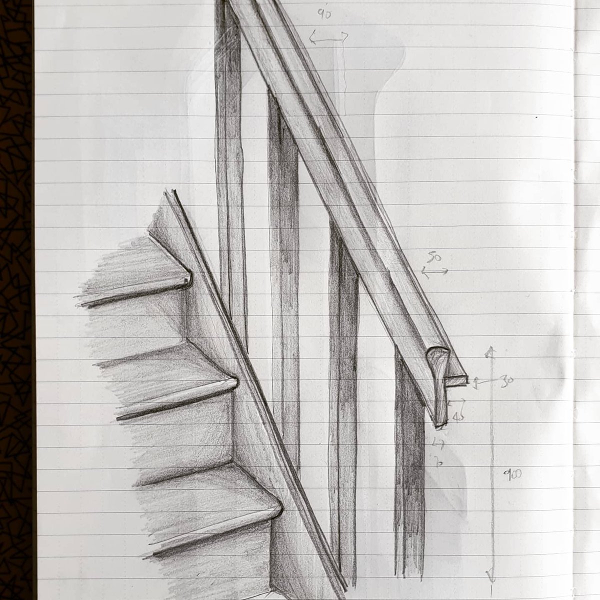 deDraftLondon's tweet photo. Staircase Thoughts #1
Details of an upcoming timber staircase/balustrade/handrail
#staircasedetails #balustrade #balustradedesign #stairdesign #oakstairs #archidetails #balusters #timberstairs #bespokestairs #handrail #junctions #profiledhandrail #timberhandrail #oakhandrail https://t.co/ULDZNFAkFn