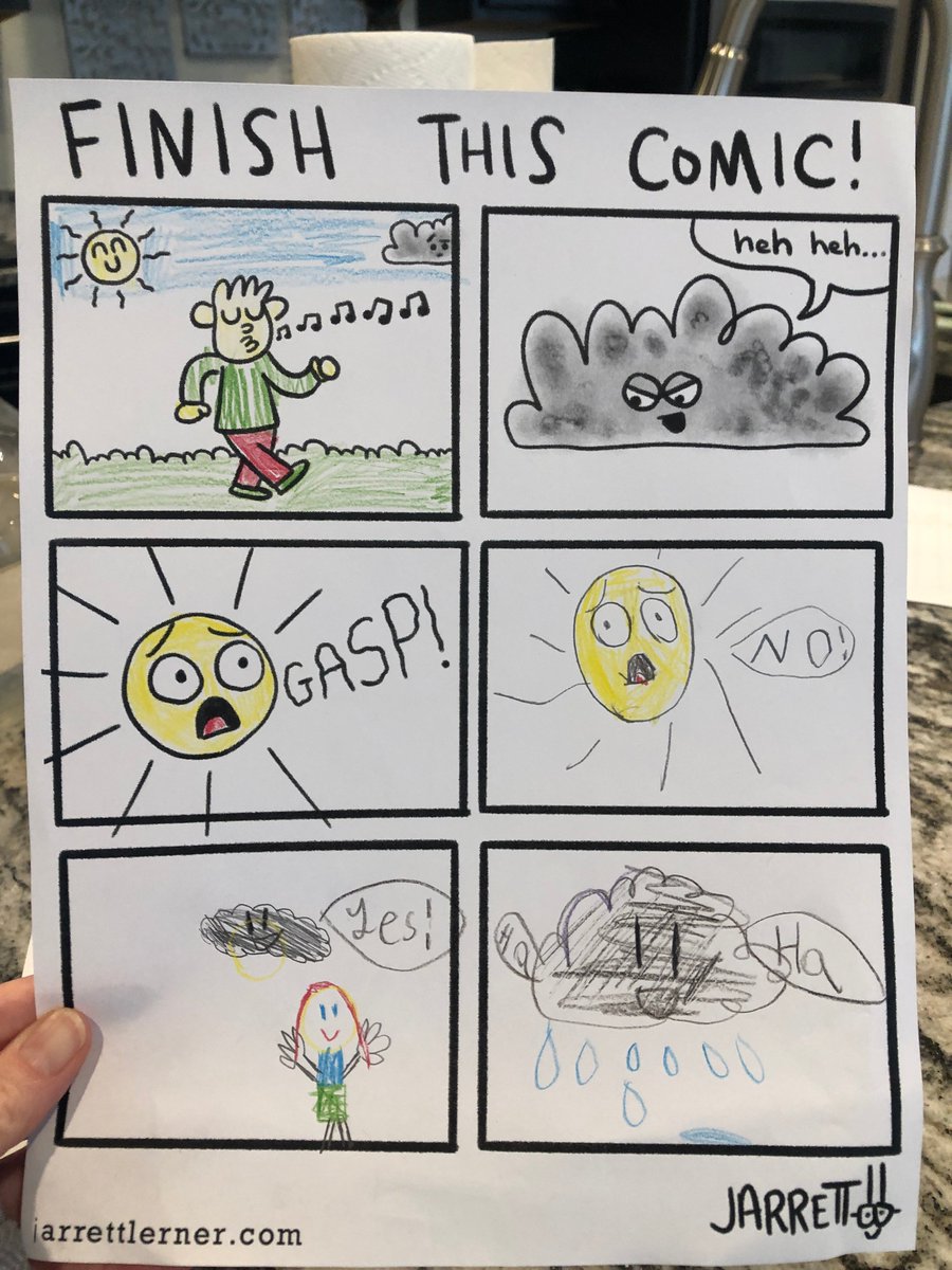 runningteachmom's tweet photo. I thought you might like these comics from my 2nd graders Jarrett! They are having fun with your website posted on our Google Classroom! #CommElem @WalledLkSchools https://t.co/vwp51kge7A