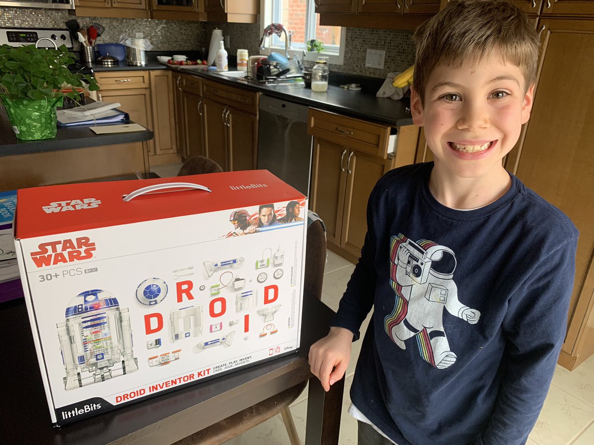 crtfinnie's tweet photo. Thanks @littleBits for the very cool Droid Maker! My son is enjoying the learning happening during these times 
#littlebits #droid #R2D2 #programming #robotics @starwars #starwars https://t.co/7tu4h1ISRW