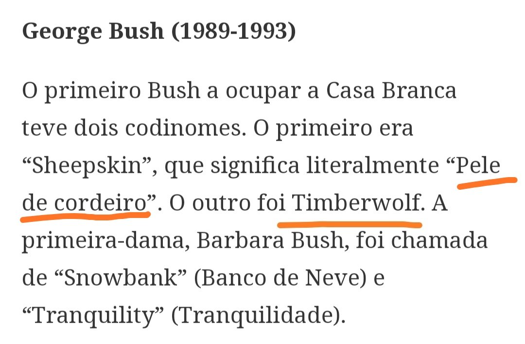 5)O que muitas não sabem é que os Presidentes americanos tem codinomes secretos e que o Timberwolf ( lobo cinza ou lobo da madeira) pertencia a um Ex Presidente.E Pertence ao Bush Pai =Timberwolf. #Qanon  #WWG1WGA